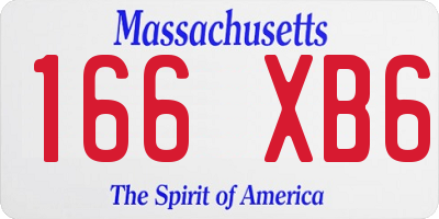 MA license plate 166XB6