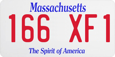 MA license plate 166XF1