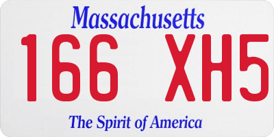MA license plate 166XH5