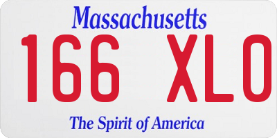 MA license plate 166XL0