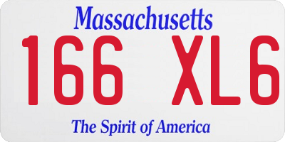 MA license plate 166XL6