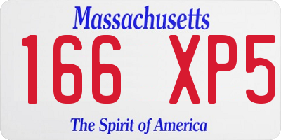 MA license plate 166XP5