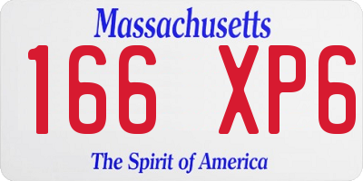 MA license plate 166XP6