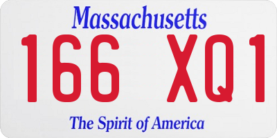 MA license plate 166XQ1