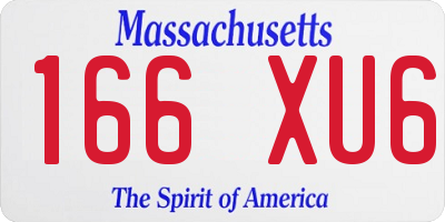 MA license plate 166XU6