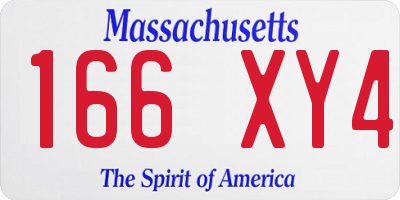 MA license plate 166XY4