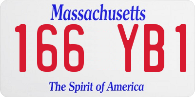 MA license plate 166YB1
