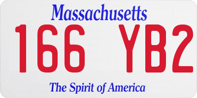 MA license plate 166YB2