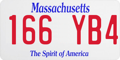 MA license plate 166YB4