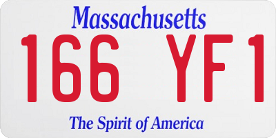 MA license plate 166YF1