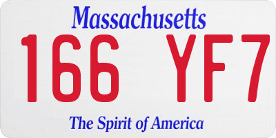 MA license plate 166YF7