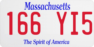 MA license plate 166YI5