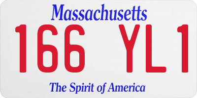 MA license plate 166YL1