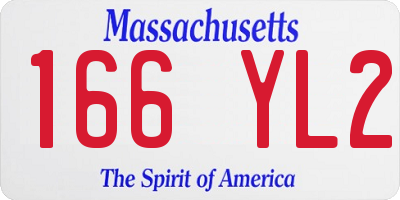 MA license plate 166YL2
