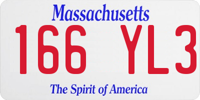 MA license plate 166YL3