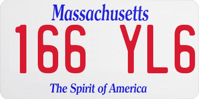 MA license plate 166YL6
