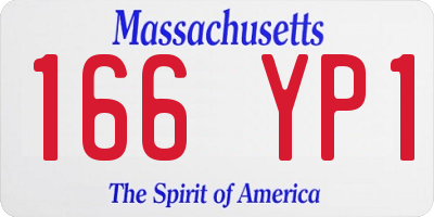 MA license plate 166YP1