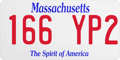 MA license plate 166YP2