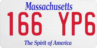MA license plate 166YP6