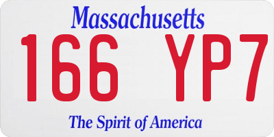 MA license plate 166YP7