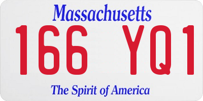 MA license plate 166YQ1