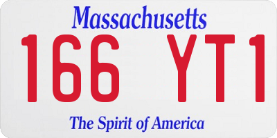 MA license plate 166YT1