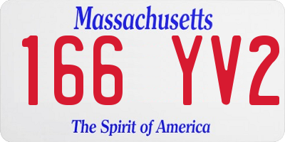 MA license plate 166YV2