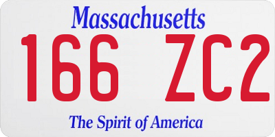 MA license plate 166ZC2