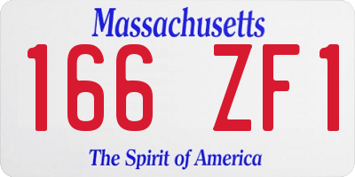 MA license plate 166ZF1