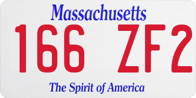 MA license plate 166ZF2