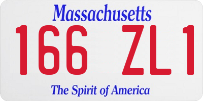 MA license plate 166ZL1
