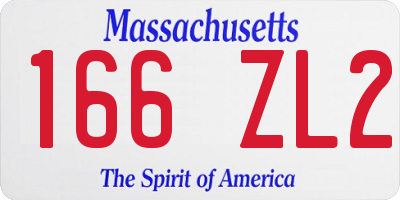 MA license plate 166ZL2