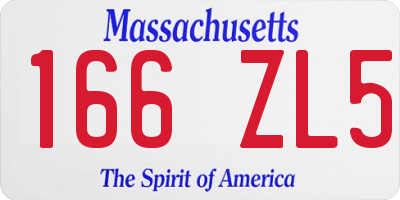 MA license plate 166ZL5