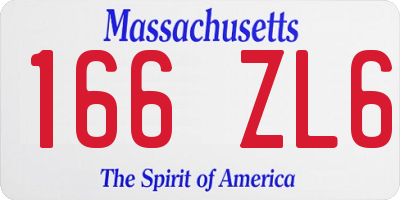 MA license plate 166ZL6