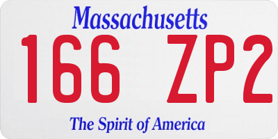 MA license plate 166ZP2
