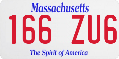 MA license plate 166ZU6