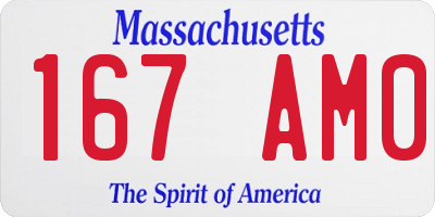 MA license plate 167AM0