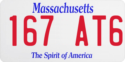 MA license plate 167AT6