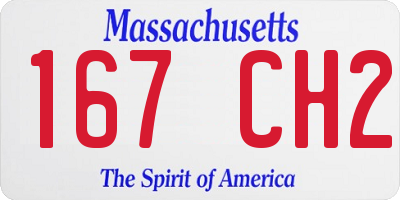 MA license plate 167CH2