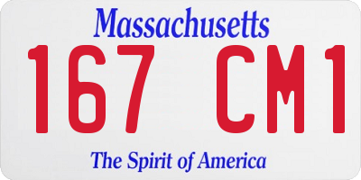 MA license plate 167CM1