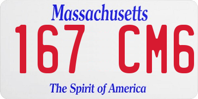 MA license plate 167CM6