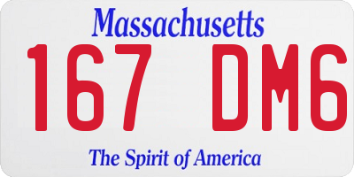 MA license plate 167DM6