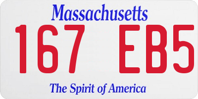 MA license plate 167EB5