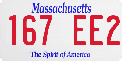 MA license plate 167EE2
