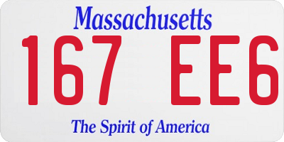 MA license plate 167EE6