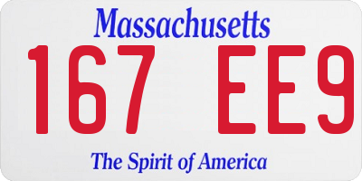 MA license plate 167EE9