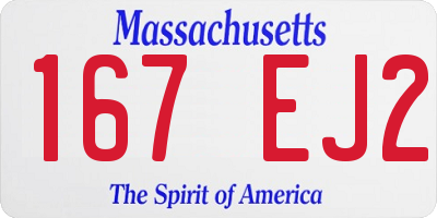 MA license plate 167EJ2