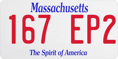 MA license plate 167EP2