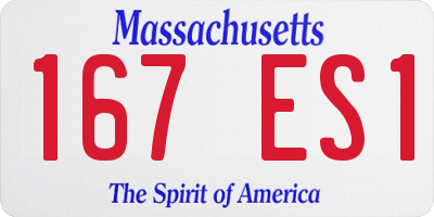 MA license plate 167ES1
