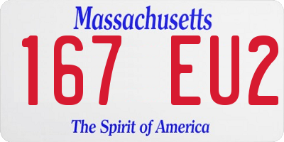 MA license plate 167EU2